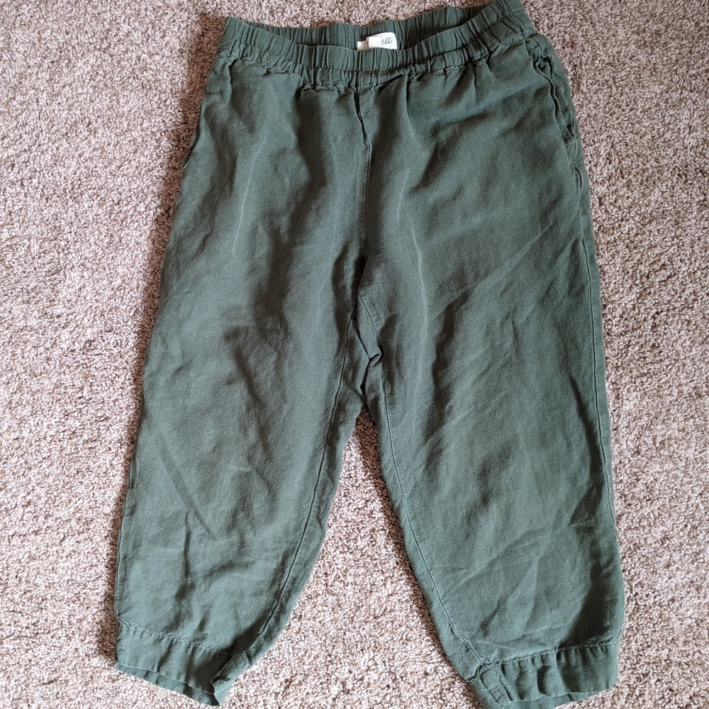 Madewell cropped linen blend pants